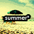 Animated beach scene with 'summer' text, peace sign on sand, and date stamp changing from 09 to 6.26-9.7.