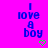 Pixelated text on bright pink background with blue letters and green heart symbol.