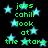 Green pixelated text reads 'jess cahill look at the stars' over a black background with light blue star shapes. The image is static and contains no motion or animation changes.