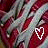 A 48x48 pixel animated buddy icon featuring a red and white striped pattern with a small heart symbol, displayed as two frames in a contact sheet layout.