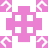 Pink and white pixelated icon with central cross shape and four corner curved elements.