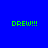 Green pixelated text 'DREW!!!' on blue background with orange radial gradient effects in four quadrants.
