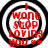 Red text on a black-and-white target background reads "I WON'T STOP LOVING YOU" with two hearts, displayed in four variations showing different pixelation levels.