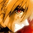 A contact sheet of two animated frames showing a close-up of an anime-style character's face with orange hair and red eyes, alongside text reading "Anime IM" and "COM" on a black background.