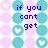Pixelated text reads 'if you can't get it the first time don't go skydiving' over a of pink and teal circles with white heart symbols