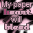 A static image of repeated text 'My paper heart will bleed' over a black and white houndstooth pattern with pink accents.