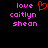Pixelated text and a red heart symbol on black background, with two identical side-by-side layouts.