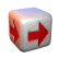 A 3D cube with red arrows on multiple faces, displayed in a of 12 views showing progressive rotation and perspective changes