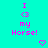 A cyan background displays repeated pink text 'I <3 my Horse!' with a heart symbol, accompanied by small animated symbols changing between frames.