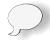 A sequence of grayscale speech bubble icons in various shades from white to black, displayed across four with subtle shadow effects