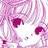 A 48x48 pixel animated buddy icon featuring a pink and white anime-style character with magenta accents on the left, paired with "Anime IM" text in silver pixelated font on black background to the right.