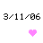 Two identical pixelated date stamps above two pink heart icons in a contact sheet layout.
