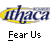 Animated contact sheet showing two frames of a buddy icon with 'whaca' logo, 'Fear Us' text, and promotional text for badassbuddy.com