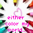 Pixelated image with repeated colorful shapes and pink text reading "either or get a color my 24 pack world... or magic" on white background.