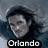 Two distinct character portraits with 'Orlando' text below each, and a pink heart graphic reading 'I Love Orlando' in the lower-left quadrant.