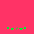 A static image with a solid pink background featuring two identical horizontal of five pixelated green and brown flower-like shapes each