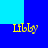 Four yellow 'Libby' text icons arranged in a on blue and cyan background, with pixelated lettering
