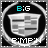A circular icon with a black background features the Cadillac logo, 'BIG' text above it, and 'F:MP:N' below; cyan highlights shift across letters in an animation.