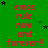 Green background with repeated red text 'emos rule now and forever!!' surrounded by black and green stars, static image.