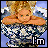 A pixelated teapot with a child's face peeks over the rim, set against a blue sky with white clouds, with text appearing sequentially below.