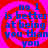 A static image with a red and pink spiral background displaying blue text reading "no 1 is better at being you than you" in four identical quadrants.