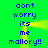 Green background with blue pixelated text reading "dont worry its me mallory!!" in two vertical , animated yellow light beams shifting between them