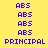 Yellow background with blue text 'ABS' and 'PRINCIPAL' in pixelated font, some highlighted purple