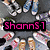 Pixelated icon with pink text 'ShannS1' over a crowd of people with visible shoes and legs.