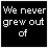 Four- of pixelated text on black backgrounds with red heart symbols in the bottom-left