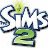 Pixelated 'Sims 2' logo with green '2', blue and white text, next to six variations of 'Can you handle it?' text in black pixel font on white background.