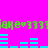 A bright pink background features green text reading 'jake' with a heart symbol and repeated '7's, alternating with cyan horizontal bar patterns.