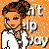Animated contact sheet of a cartoon woman with brown hair in a bun wearing a white shirt and red necklace against an orange background, displaying sequential text changes across six frames.