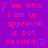 A static image with a purple background displays repeated pink text reading "i am who i am ur approval is not needed<3" alongside small star symbols.