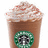 A pixelated Starbucks drink with whipped cream and a green logo, next to pink with partial text "moca frappicione" and "my favorite."