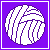 Purple background displays volleyball-themed icons with text labels and a heart symbol, showing animation changes in text clarity.