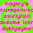 Four identical pixelated icons with green and pink spiral backgrounds and red text reading "hayley's nu+improved swirlylol awesome icon dublyayme!"