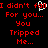 Red pixelated text on black background with white cursor-like shape, repeated in two