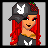 A 4x3 contact sheet of pixel art frames showing a red-haired character with a Playboy bunny cap, partial body shots, and text fragments forming "Who Said Blonde Are Best?".