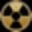 Four identical circular icons with a golden-yellow gradient and black triangular shapes arranged in a pattern on a dark background