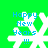 Pixelated white snowflake with blue text 'Happy New Years !!!' on bright green background, four identical instances arranged in a