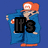 Pixelated character in blue robe and orange cap with white 'M' logo, standing against solid blue background; text overlays change across frames.