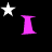 Black background with scattered white and pink stars, featuring the text "I lov you" in bright pink letters.