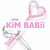 Pixelated icon with pink text 'KIM BABII' and a heart-shaped wand graphic on white background.