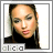 Two side-by-side pixelated images of a person with dark hair in a high ponytail wearing a black turtleneck, with the name 'alicia' below each.