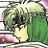 A pixelated anime-style character with green hair and a yellow top on the left, next to black background with white text "Anime IM" and stylized signature on the right.