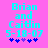 Pixelated cyan text on pink background reads 'Brian and Caitlin 5-18-07' with five blue star icons below, two variations of the same design side-by-side.