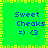 Green background with yellow pixelated border, blue text "Sweet Cheeks =) <3" in four quadrants, no visible animation changes.