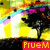 A pixelated image of a tree with a rainbow background, featuring the text "Pruem" in different colored boxes across four