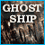 Animated sequence showing a ghost ship text overlay, three distinct female faces with varied expressions, and two skull images in pixelated style.