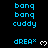 Pixelated text and heart symbols on a black background with a gray corner, displaying repeated phrases and heart icons.